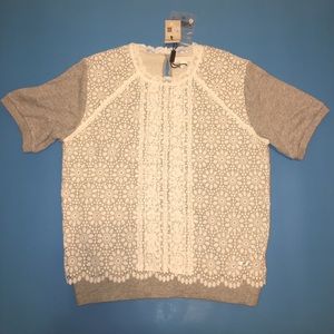 Burberry Lace Overlay Top (New w/ Tags)